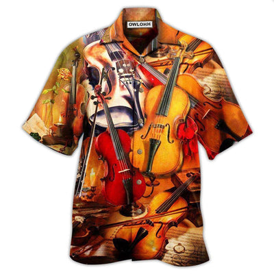 Hawaiian Shirt / Adults / S Violin Music Is My Passion - Hawaiian Shirt - Owls Matrix LTD