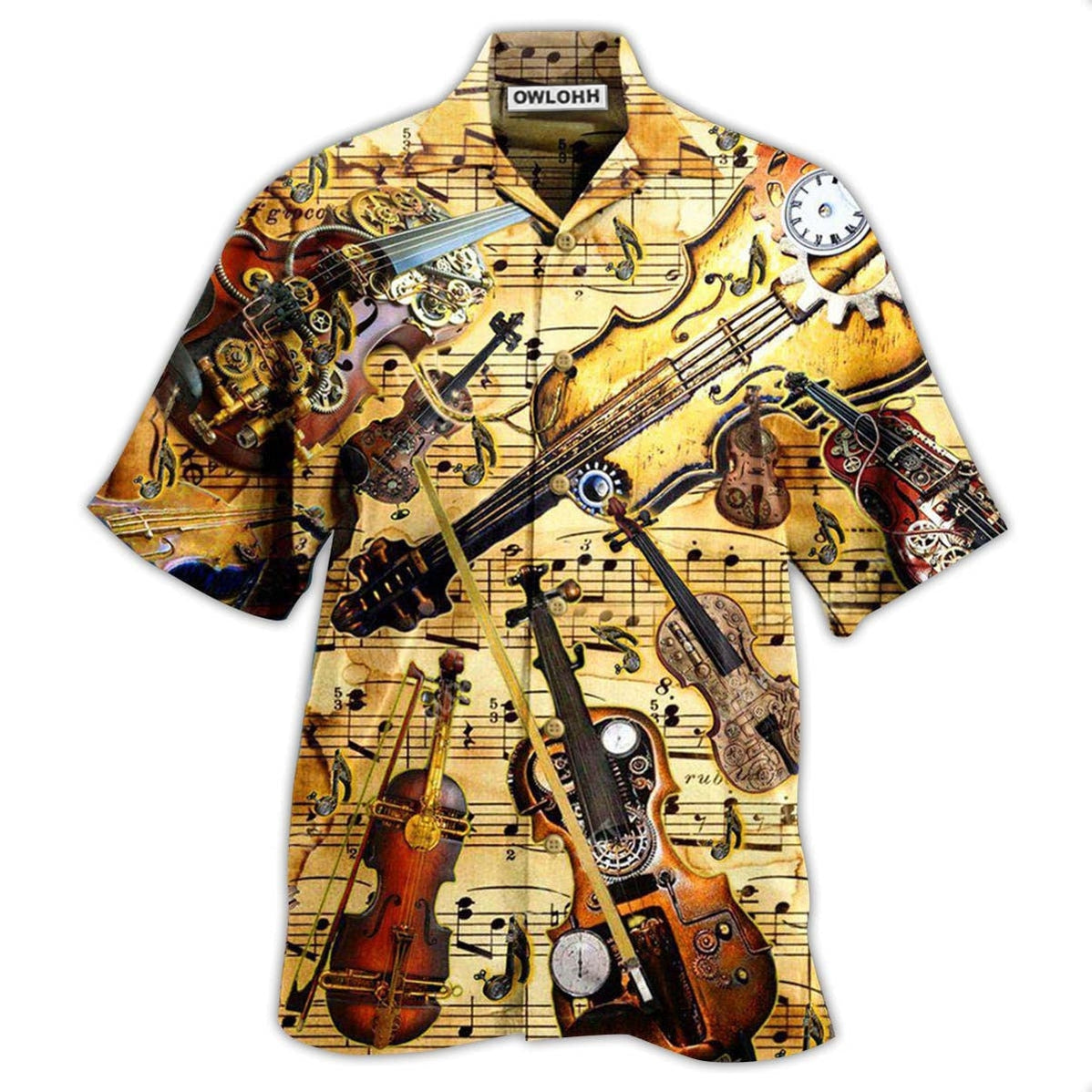 Hawaiian Shirt / Adults / S Violin Music Violin Speaks - Hawaiian Shirt - Owls Matrix LTD