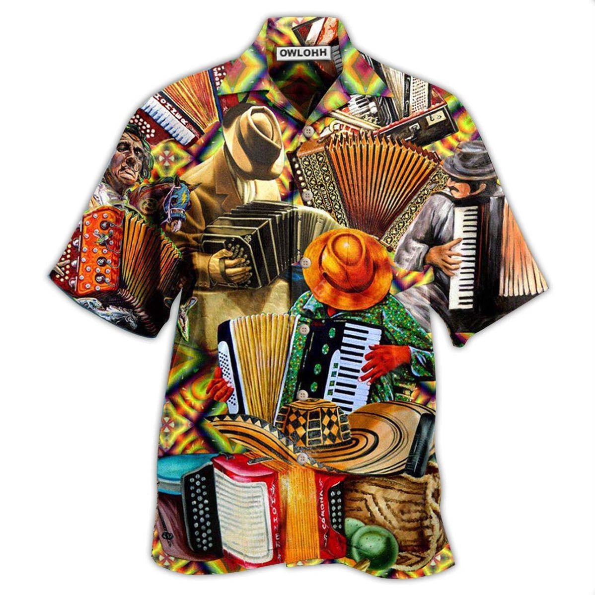 Hawaiian Shirt / Adults / S Accordion Music Where Words Failed Accordion Speaks - Hawaiian Shirt - Owls Matrix LTD