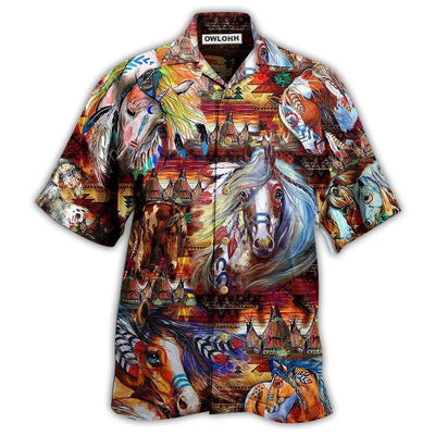 Hawaiian Shirt / Adults / S Native Horse Amazing My Soul Cool - Hawaiian Shirt - Owls Matrix LTD