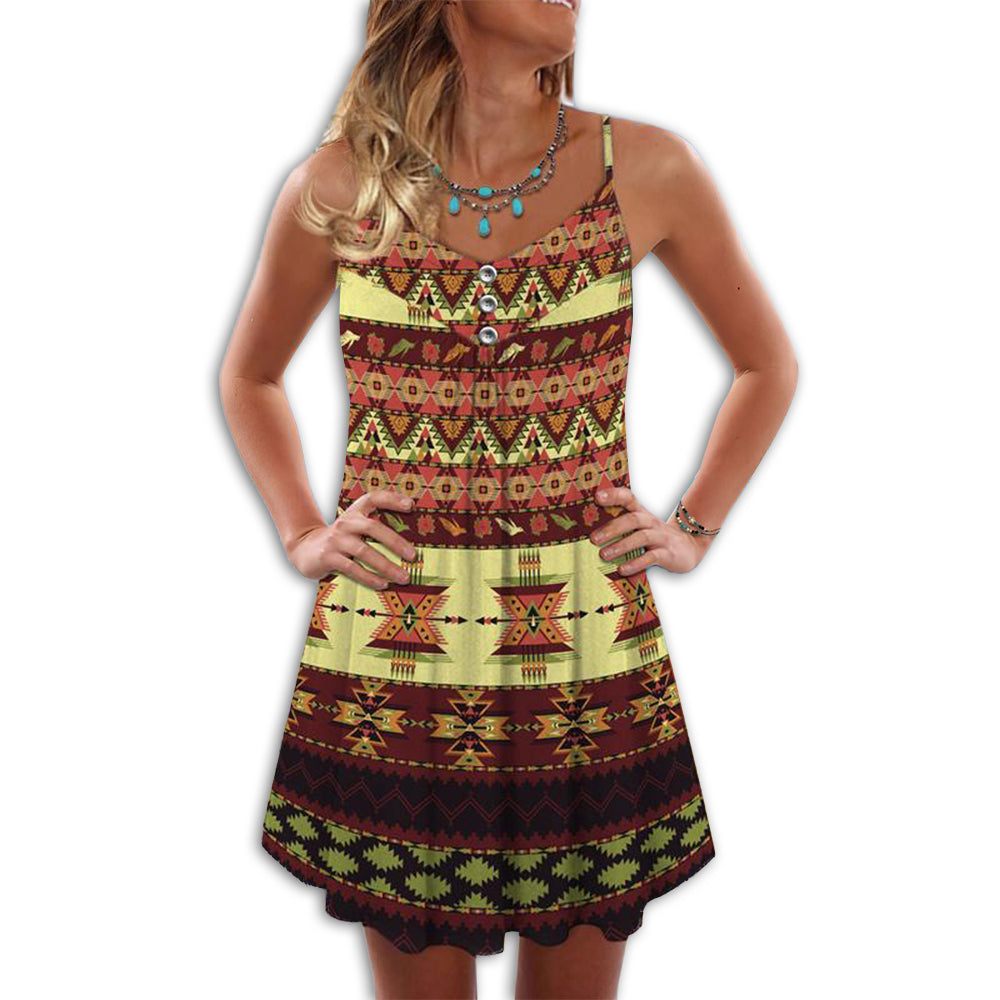 Native Pattern Summer Vibes Summer Pattern - Summer Dress - Owls Matrix LTD
