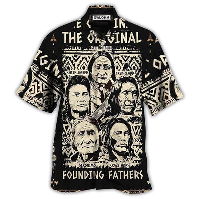 Hawaiian Shirt / Adults / S Native Pride Peaceful Forever Founding Fathers - Hawaiian Shirt - Owls Matrix LTD