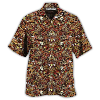 Hawaiian Shirt / Adults / S Native Skull Pattern Cool - Hawaiian Shirt - Owls Matrix LTD