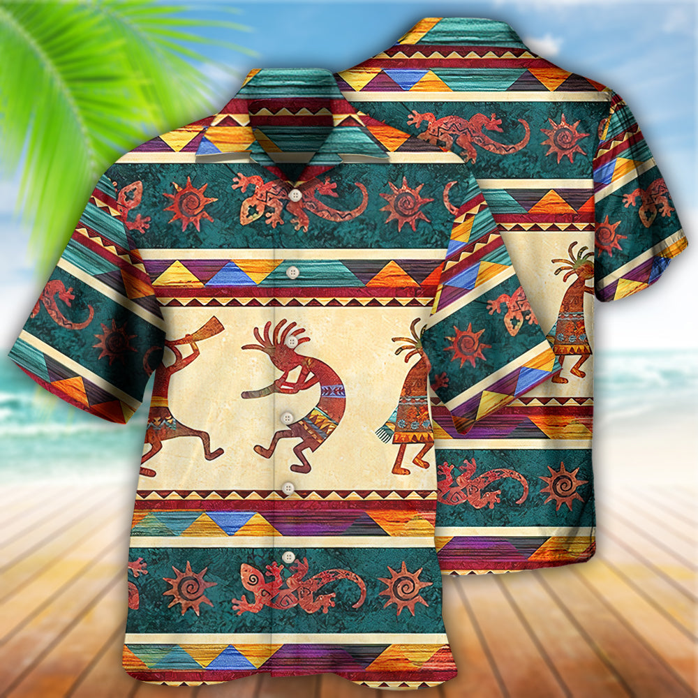 Native Style Love Peace Cool Pattern - Hawaiian Shirt - Owls Matrix LTD