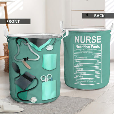 Nurse Facts Basic Style - Laundry Basket - Owls Matrix LTD