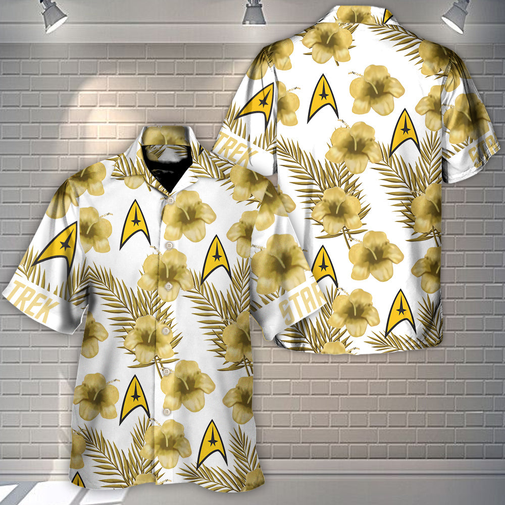 Hibiscus Floral Star Trek Starships - Hawaiian Shirt For Men, Women, Kids - Owl Ohh-Owl Ohh