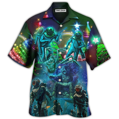 Hawaiian Shirt / Adults / S Diving Ocean Merry Christmas - Hawaiian Shirt - Owls Matrix LTD