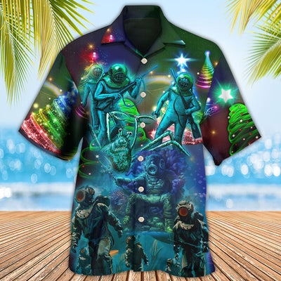 Diving Ocean Merry Christmas - Hawaiian Shirt - Owls Matrix LTD