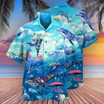 Ocean Save The Ocean - Hawaiian Shirt - Owls Matrix LTD