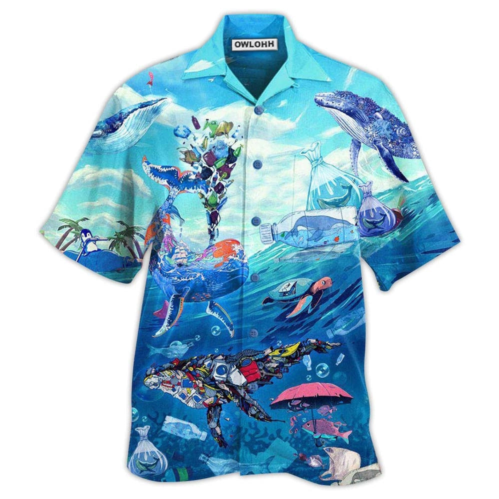 Hawaiian Shirt / Adults / S Ocean Save The Ocean - Hawaiian Shirt - Owls Matrix LTD