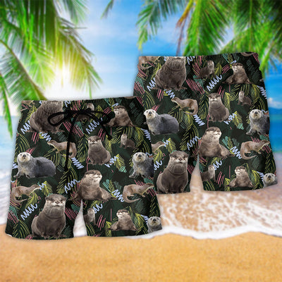 Otter Love Animals Cool Life Style - Beach Short - Owls Matrix LTD