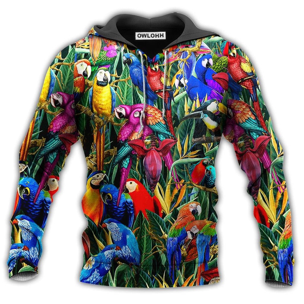 Unisex Hoodie / S Parrot Amazing Tropical With Amazing Colors - Hoodie - Owls Matrix LTD