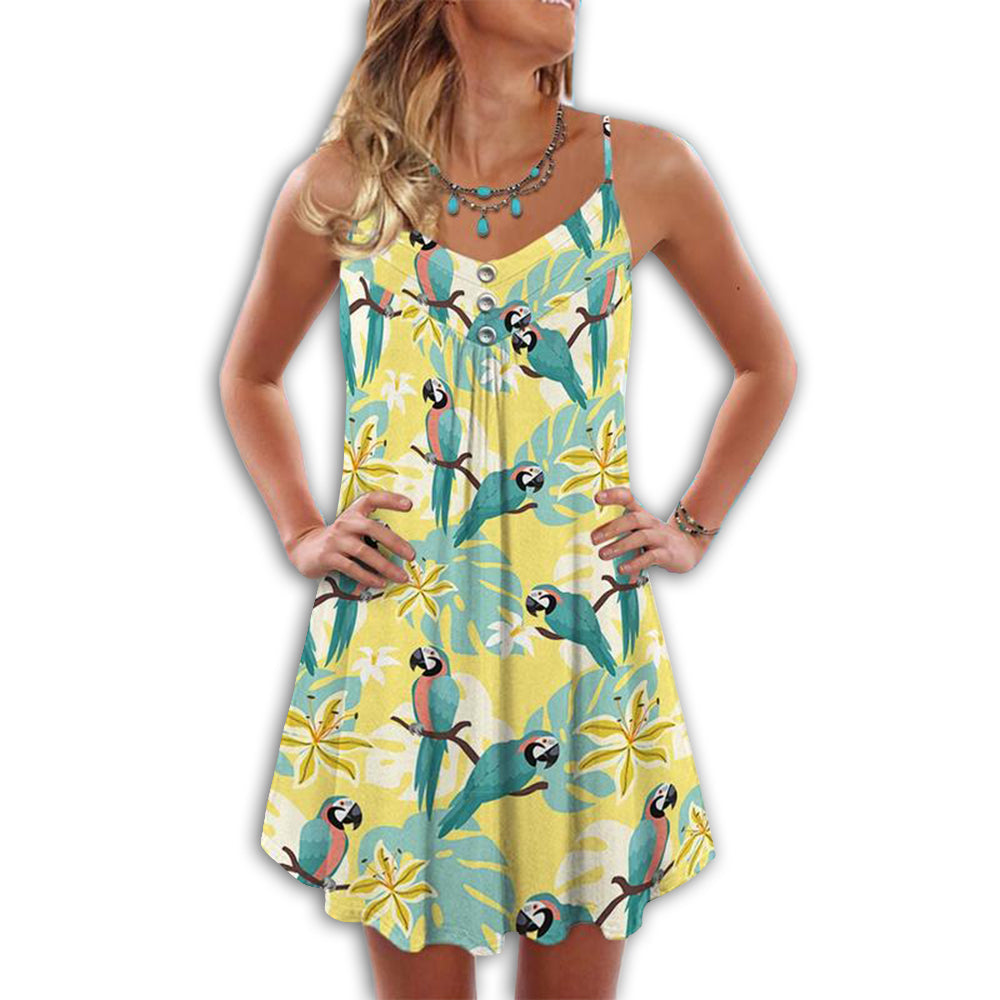 Parrot Love Summer Love Tropical Style - Summer Dress - Owls Matrix LTD