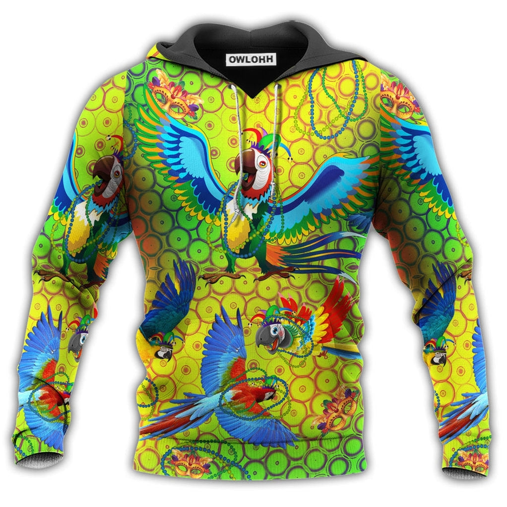 Unisex Hoodie / S Parrot Mardi Gras So Stunning Colors - Hoodie - Owls Matrix LTD