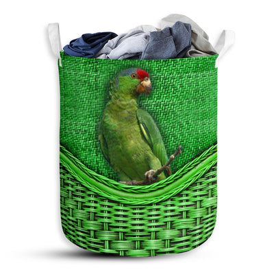 Parrot Beautiful Rattan Teaxture - Laundry Basket - Owls Matrix LTD