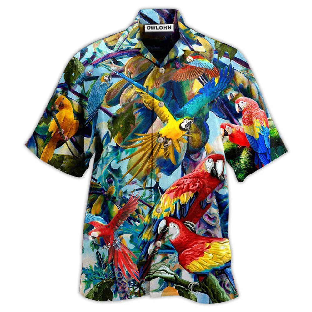 Hawaiian Shirt / Adults / S Parrot Really Likes Papaya - Hawaiian Shirt - Owls Matrix LTD