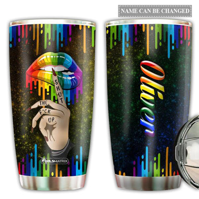 LGBT Love And Lip Personalized - Tumbler - Owls Matrix LTD