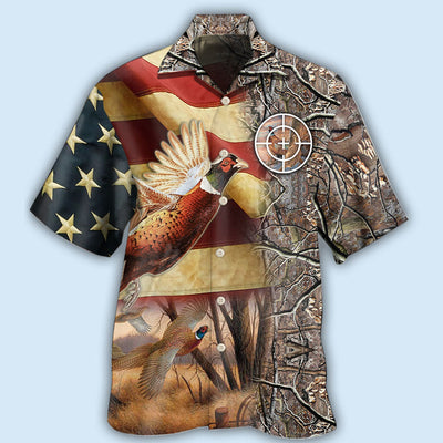 Hunting Pheasant Hunting American - Hawaiian Shirt - Owls Matrix LTD