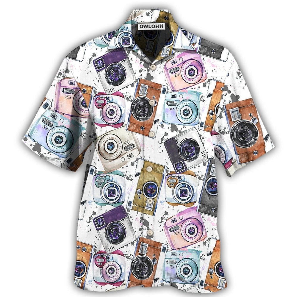 Hawaiian Shirt / Adults / S Camera Photography Is My Hobby Lover - Hawaiian Shirt - Owls Matrix LTD