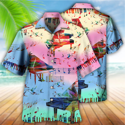 Piano Music And Piano My Love My Life - Hawaiian Shirt - Owls Matrix LTD