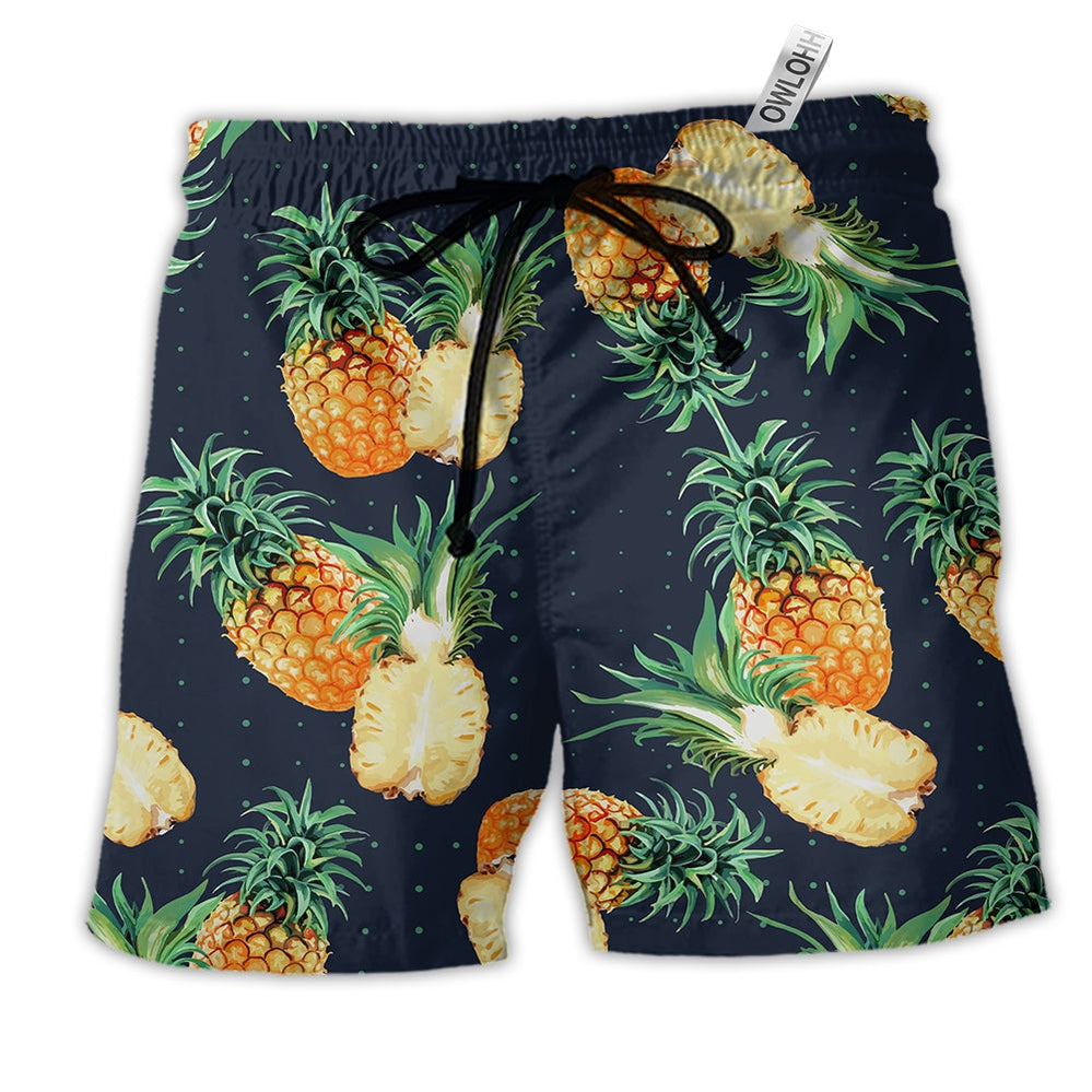 Beach Short / Adults / S Pineapple Tropical Love Fruit - Beach Short - Owls Matrix LTD