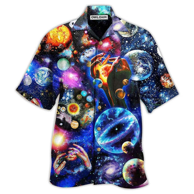 Hawaiian Shirt / Adults / S Planet Loves Lovely Galaxy - Hawaiian Shirt - Owls Matrix LTD