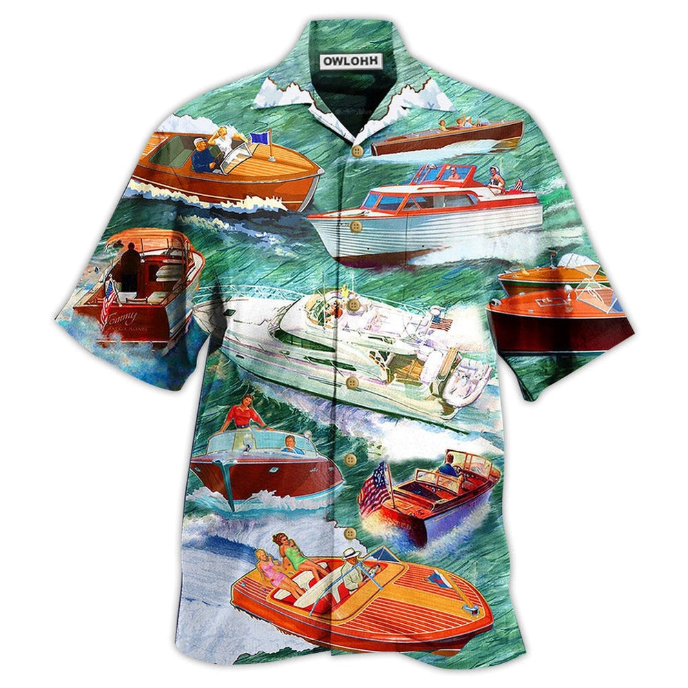 Hawaiian Shirt / Adults / S Pontoon Love It Waves - Hawaiian Shirt - Owls Matrix LTD