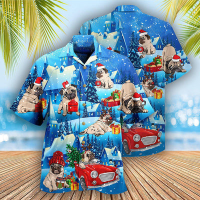Pug Dog Merry Chrismas With My Pug - Hawaiian Shirt - Owls Matrix LTD