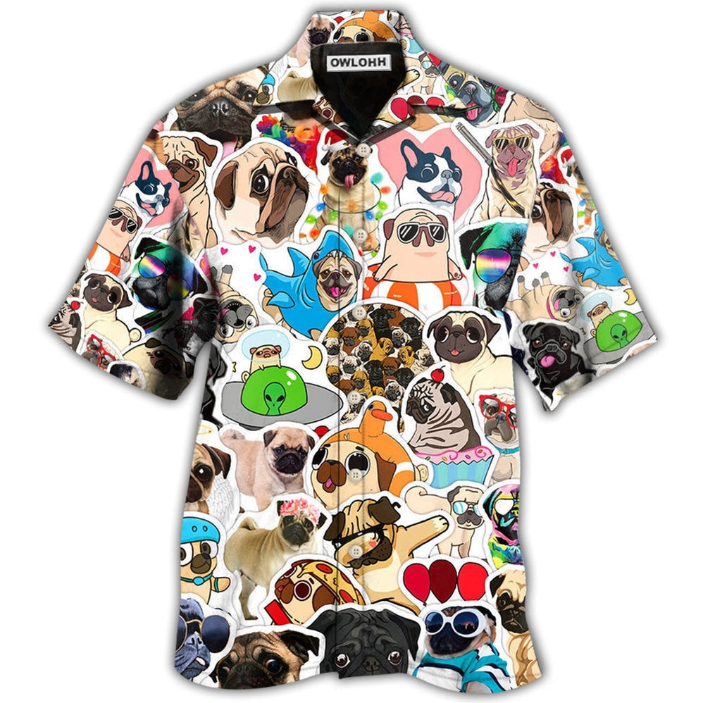 Hawaiian Shirt / Adults / S Pug So Funny Pug Style - Hawaiian Shirt - Owls Matrix LTD