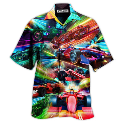 Hawaiian Shirt / Adults / S Car Racing Warning Auto Racing Fast - Hawaiian Shirt - Owls Matrix LTD