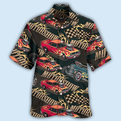 Car Racing Motorshow Fire - Hawaiian Shirt - Owls Matrix LTD