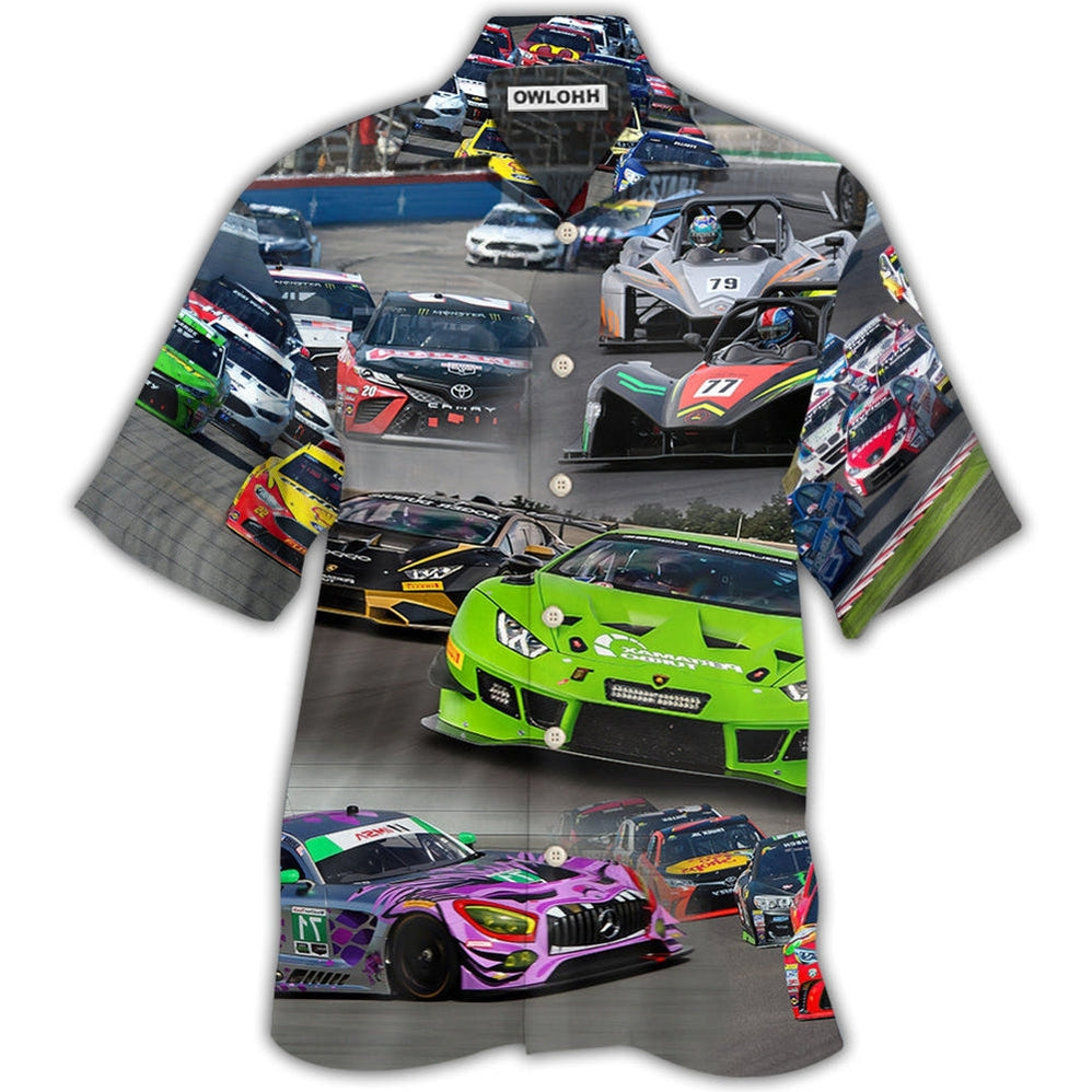 Hawaiian Shirt / Adults / S Car Racing Real - Hawaiian Shirt - Owls Matrix LTD