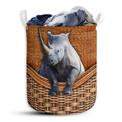 Rhino Rattan Teaxture - Laundry Basket - Owls Matrix LTD