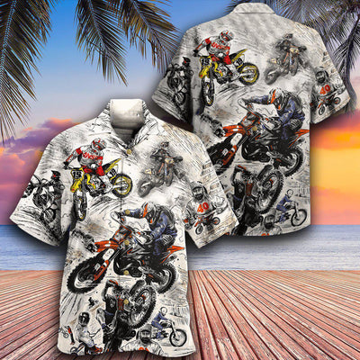 Motorcycle Ride Hard And Cool - Hawaiian Shirt - Owls Matrix LTD