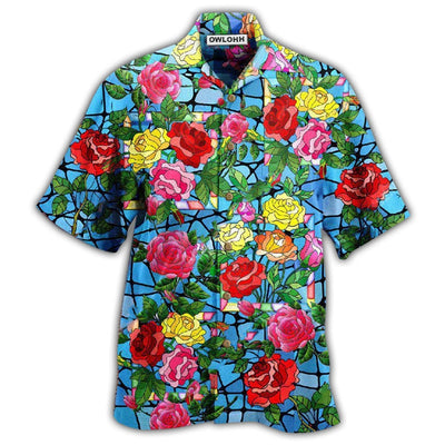 Hawaiian Shirt / Adults / S Rose Flowers Love Is A Rose That Blooms Forever - Hawaiian Shirt - Owls Matrix LTD