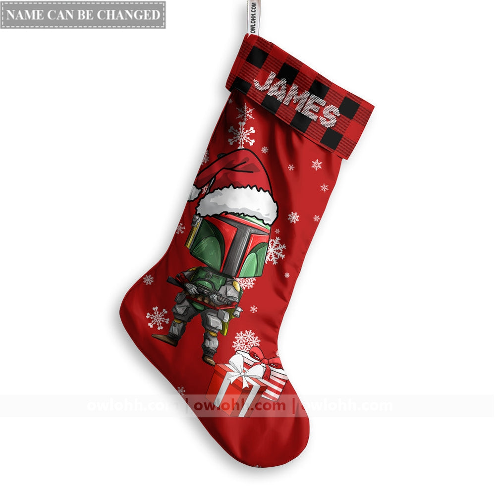 Christmas Star Wars Boba Fett Love The Giver More Than The Gift - Christmas Stocking