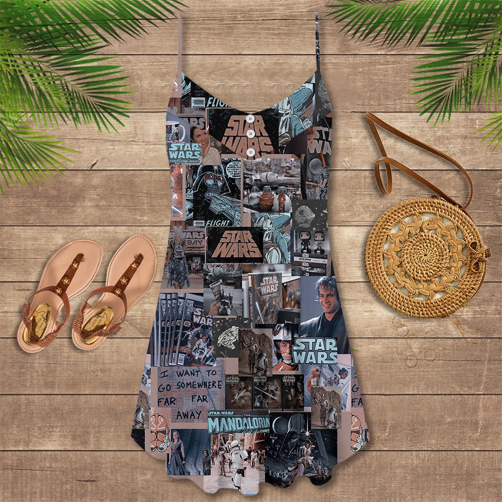 Star Wars Comic Fan Collection Style - V-neck Sleeveless Cami Dress