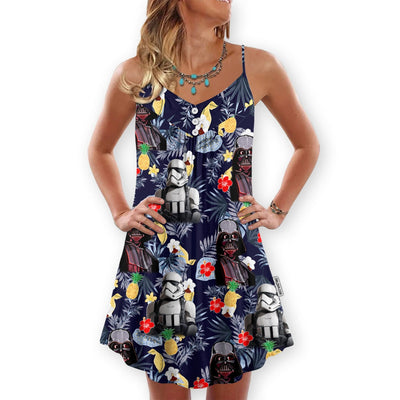 Star Wars Darth Vader Storm Trooper Flower - V-neck Sleeveless Cami Dress
