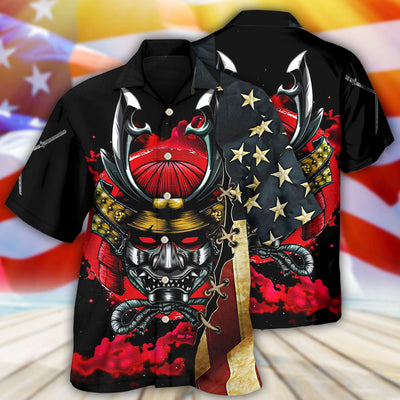 Samurai America Independence Day - Hawaiian Shirt - Owls Matrix LTD