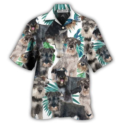 Hawaiian Shirt / Adults / S Schnauzer Dog Tropical Leaf Cool - Hawaiian Shirt - Owls Matrix LTD