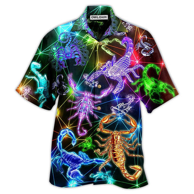 Hawaiian Shirt / Adults / S Scorpion Colorful Neon Style - Hawaiian Shirt - Owls Matrix LTD
