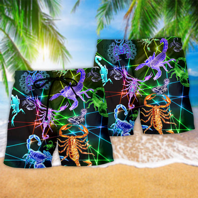 Scorpion Stunning Neon Style - Beach Short - Owls Matrix LTD