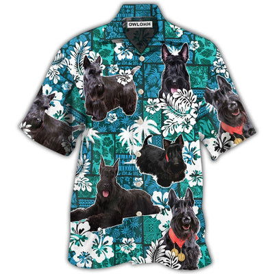 Hawaiian Shirt / Adults / S Scottish Terrier Dog Lovely Tribal Tropical Style - Hawaiian Shirt - Owls Matrix LTD
