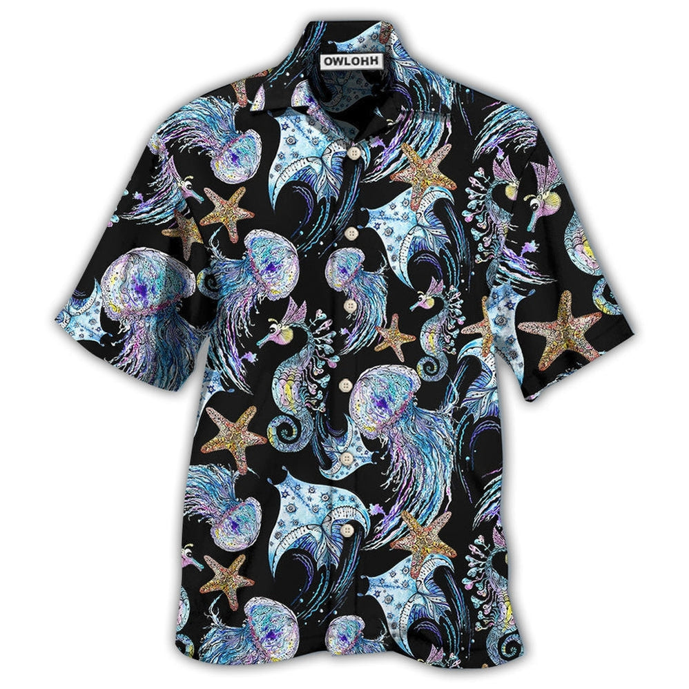 Hawaiian Shirt / Adults / S Animals Sea Animals - Hawaiian shirt - Owls Matrix LTD