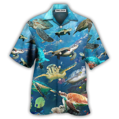 Hawaiian Shirt / Adults / S Turtle Sea Deep In The Sea - Hawaiian Shirt - Owls Matrix LTD