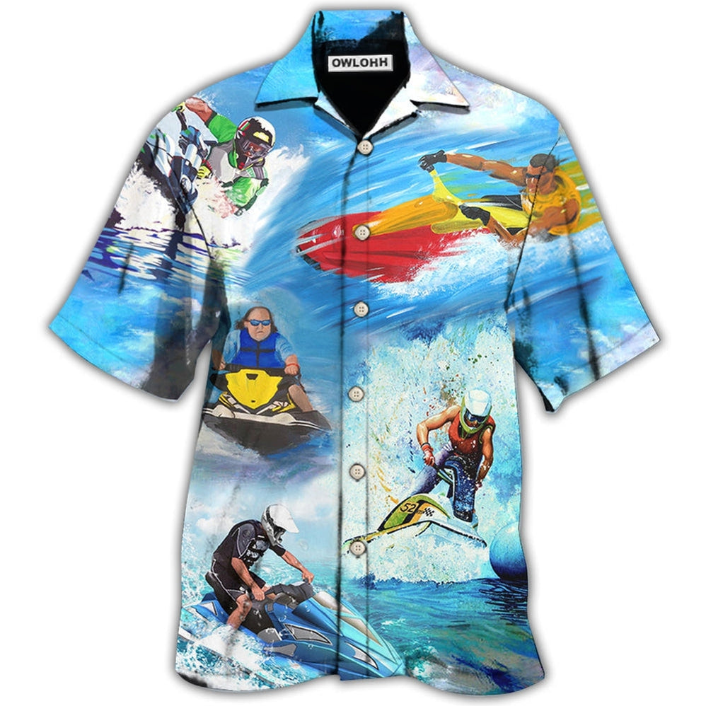 Hawaiian Shirt / Adults / S Skiing Jet Ski Cool Style - Hawaiian Shirt - Owls Matrix LTD
