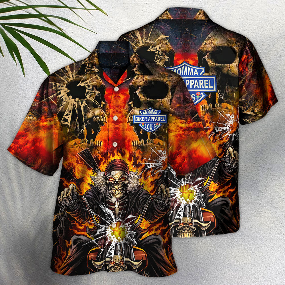 Hawaiian Shirt / Adults / S Skull Biker Lovely Style - Hawaiian Shirt - Owls Matrix LTD