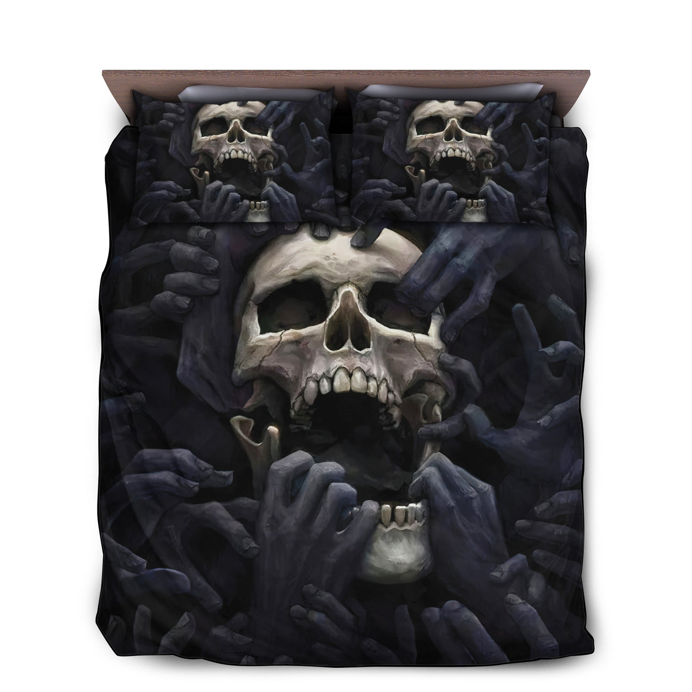 US / Twin (68" x 86") Skull Amazing Scream Scared - Bedding Cover - Owls Matrix LTD