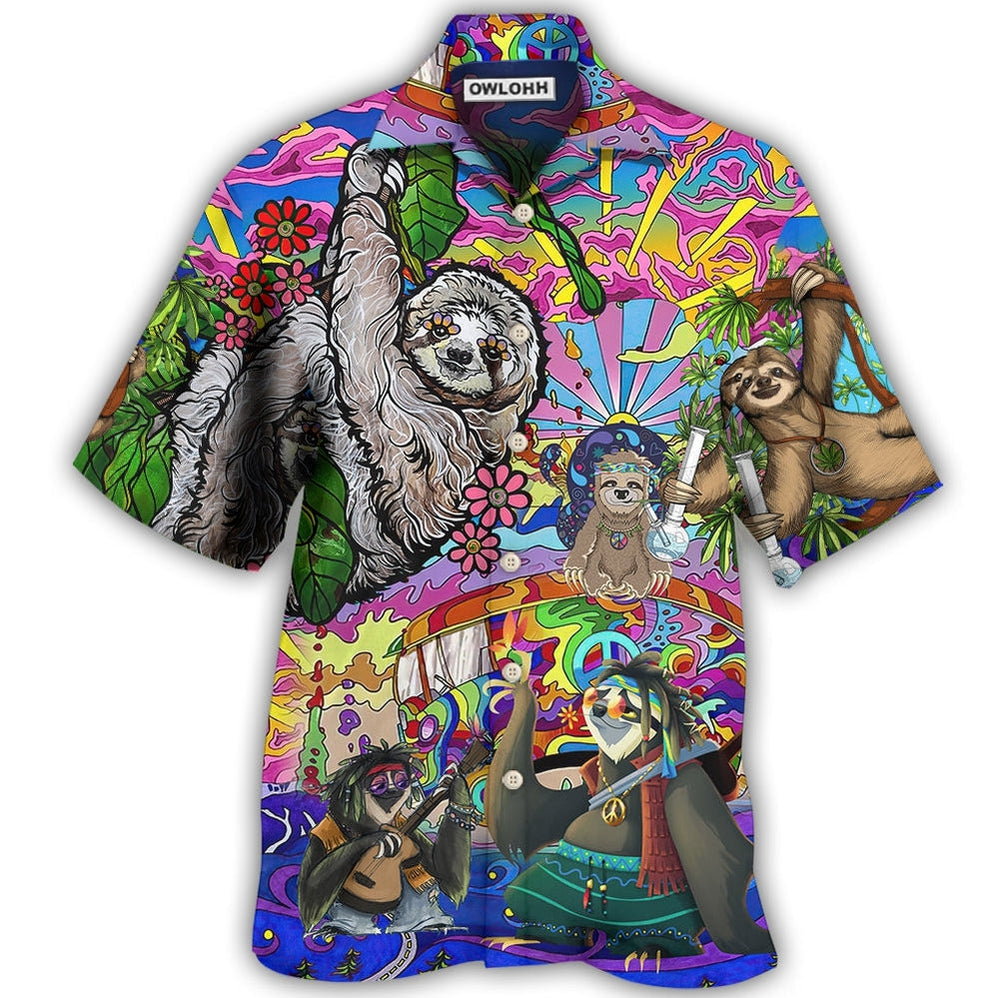 Hawaiian Shirt / Adults / S Sloth Love Animals Cute Style - Hawaiian Shirt - Owls Matrix LTD