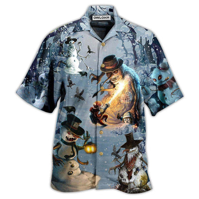 Hawaiian Shirt / Adults / S Snowman Evil Cool Style - Hawaiian Shirt - Owls Matrix LTD